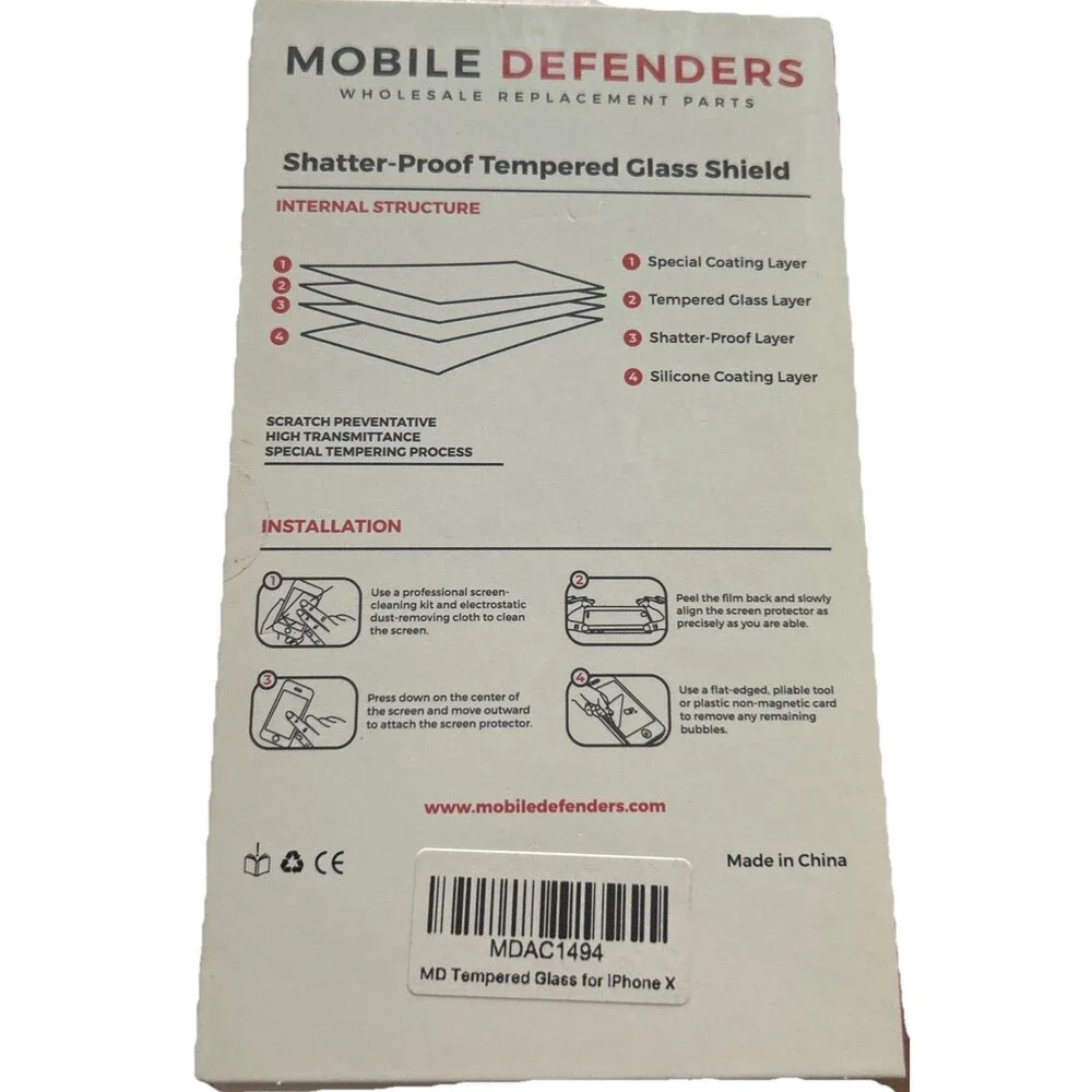 Tempered Glass Screen Protector iPhone X *as is*